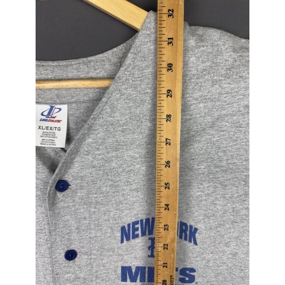 Vintage Y2K New York Mets MLB Baseball Grey Blue Jersey Shirt XL Logo Athletic - Picture 13 of 13